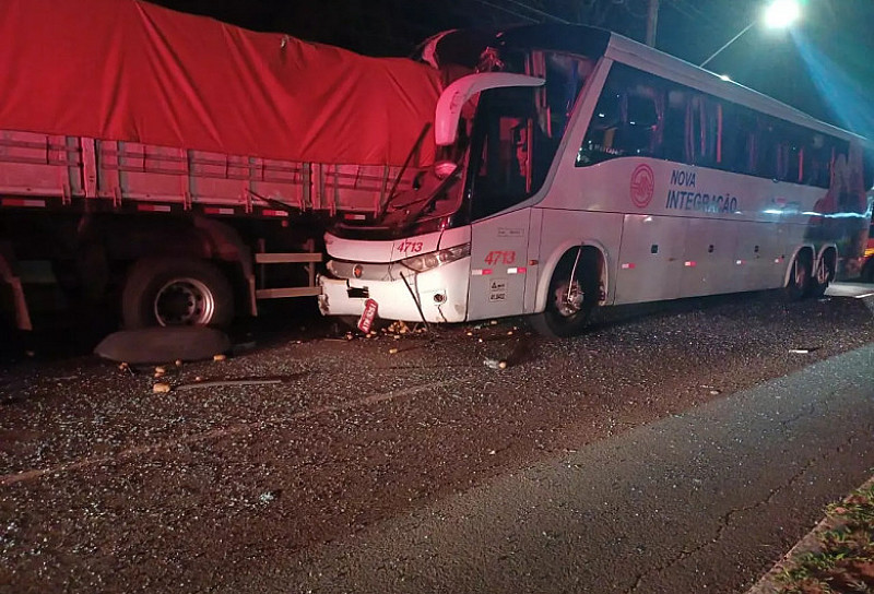 Seis Pessoas Ficam Feridas Ap S Nibus Colidir Em Traseira De Carreta