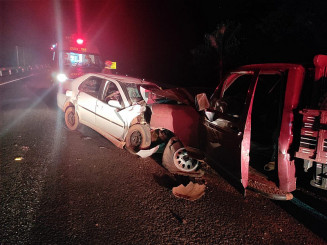 Acidente aconteceu no quilômetro 306 da BR-163; Foto: Rio Brilhante em Tempo Real