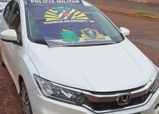 Carro foi roubado em Campo Grande e seria entregue em Dourados; Fotos: Divulgação/PM