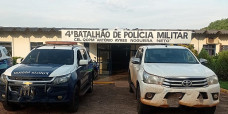 Caminhonete seria levada ao Paraguai; Foto: Divulgação/PM
