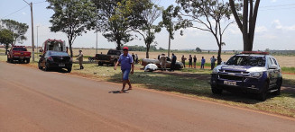 Colisão foi frontal entre os dois veículos; Foto: Rio Brilhante em Tempo Real