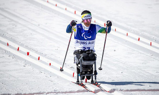 Aline Rocha terminou disputa no esqui cross-country em 7º lugar; Foto: CPB