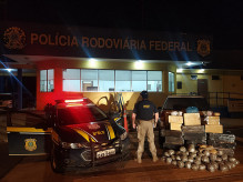 Droga ainda não foi pesada; Foto: Divulgação/PRF