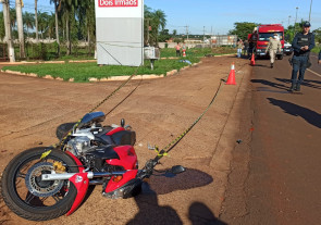 Colisão com carreta mata motociclista de 44 anos em Dourados