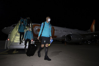 Chegada da Seleção Brasileira na Bolívia; Foto: Lucas Figueiredo/CBF