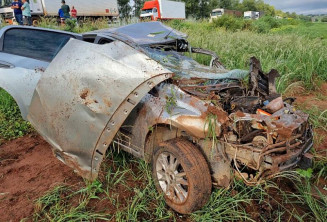 Amanda não usava cinto de segurança e morreu antes da chegada do socorro; Foto: Da Hora Bataguassu