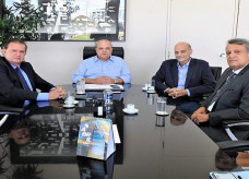 Secretários Eduardo Rocha e Flávio Brito também se reuniram com o governador do Distrito Federal, Ibaneis Rocha, e o vice, Paco Britto