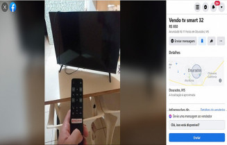 Autor anunciou a televisão furtada em uma rede social