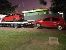 Dois veículos foram recuperados pelo Batalhão de Choque; Foto: Divulgação/Choque
