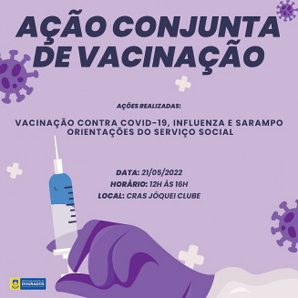 Estarão disponíveis vacinas contra covid-19, influenza e sarampo