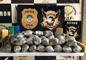 Homem é preso por policiais da Defron com 22 quilos de drogas