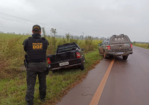 DOF apreende arma de fogo, pneus e carro por adulteração de sinal identificador