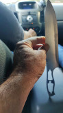 Faca usada no crime e apreendida pela polícia; Foto: Ligado Na Notícia