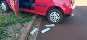 Polícia militar apreende veículo abandonado com quase 300 quilos de maconha em Dourados
