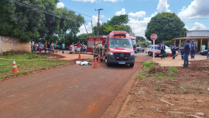 Ciclista morre atropelado por caminhão no Parque Nova Dourados