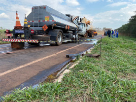 Colisão entre carretas deixa um morto na MS-379