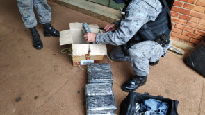 Dupla é presa pela PM após cão farejador encontrar drogas em ônibus em Dourados