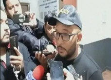 Rúben concedeu entrevista coletiva juntamente com a Polícia Nacional; Foto: Divulgação