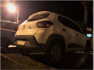 Veículo roubado pelo trio foi apreendido pela Polícia Militar de Batayporã (Foto: José Almir Portela / Nova News)