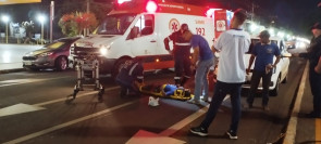 Caarapoense é atropelada tentando atravessar avenida Marcelino Pires