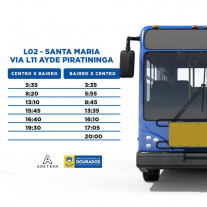 Agetran divulga novos horários de ônibus para os domingos em Dourados