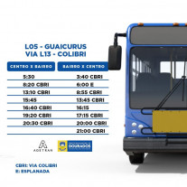 Agetran divulga novos horários de ônibus para os domingos em Dourados