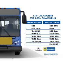 Agetran divulga novos horários de ônibus para os domingos em Dourados