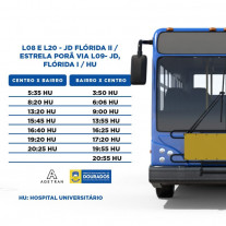 Agetran divulga novos horários de ônibus para os domingos em Dourados