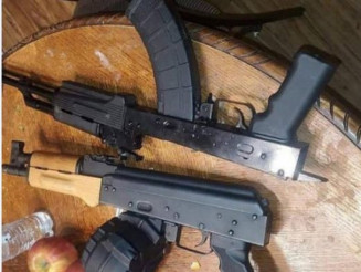 Armas apreendidas durante a operação; Foto: Polícia Federal