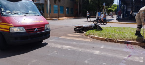 FOTOS: Motociclista é atingida por carro e tem perna amputada em Dourados