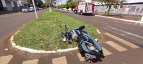 FOTOS: Motociclista é atingida por carro e tem perna amputada em Dourados