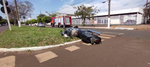FOTOS: Motociclista é atingida por carro e tem perna amputada em Dourados