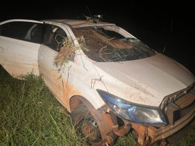 Douradense morre no HV após capotar veículo entre Deodápolis e Ivinhema