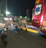 Acidente que vitimou um ciclista de 47 anos em Dourados; Foto: Nelson Gabiatti