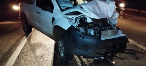 Motociclista fica ferido após acidente com carro na BR-163; motorista fugiu do local