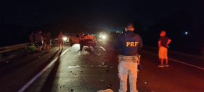 Motociclista fica ferido após acidente com carro na BR-163; motorista fugiu do local