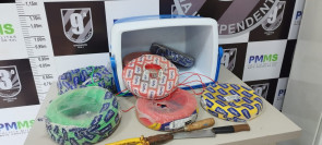 ‘Lukinha' é preso pela PM após ser flagrado furtando rolos de fios de energia em Dourados