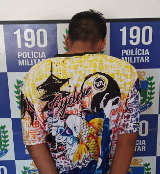 Indivíduo chegou a fugir, mas foi localizado e preso; Foto: Polícia Militar