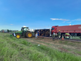 FOTOS: Identificado motorista morto em acidente entre 2 carretas na BR-163