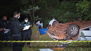Pedreiro capota carro e morre em Vicentina