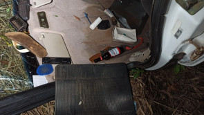 Pedreiro capota carro e morre em Vicentina