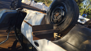 VÍDEO: Mulher morre após capotamento de carro entre Dourados e Itaporã