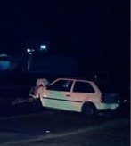 Veículo Gol que era conduzido pelo policial militar; Foto: Sidrolândia News