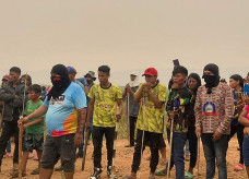 Indígenas invadiram o local de confronto na segunda-feira; Foto: Ligado Na Redação