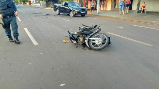 Vítima estava no motocicleta; Foto: Leandro Holsbach/Alerta Dourados