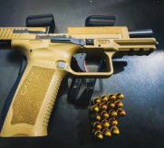 Arma apreendida com o homem; Foto: Divulgação/PC