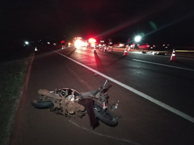 Motociclista morre após bater em cavalo que estava no meio da pista na BR-163 em Dourados