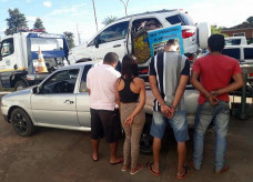 Quarteto levaria a droga por R$ 7 mil até Cuiabá, MT. (Foto: Divulgação/PMR)