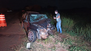 Colisão frontal deixa 1 morto e 2 feridos entre Dourados e Fátima do Sul