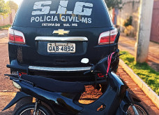Motocicleta que havia sido furtada no dia 22 de abril; Foto: Divulgação/PC